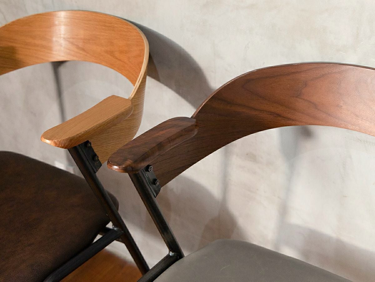 クーポン対象】ダニス ショートアームチェア アーム ウォルナット - a