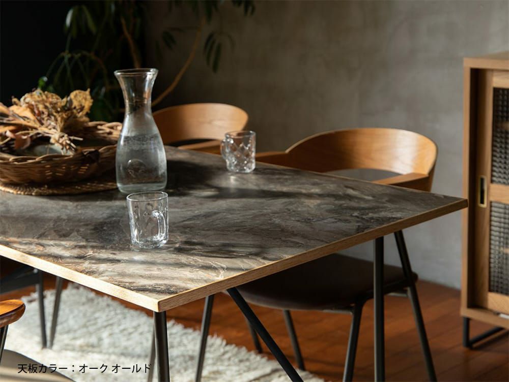 ポル 2way ダイニングテーブル 1600 マットブラック | 家具