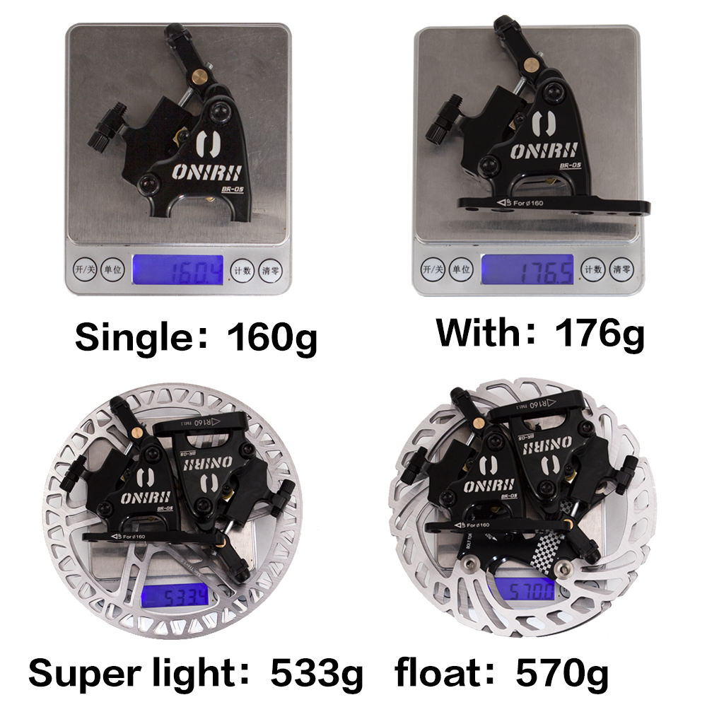 ONIRII ワイヤー牽引油圧ディスクブレーキキャリパーフラットマウント