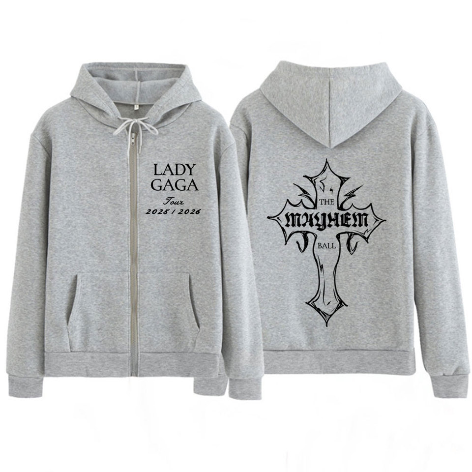 Lady Gaga The Mayhem Ball Tour 2025 Zipper Hoodie Men Women