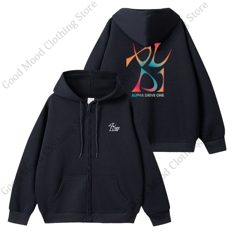 ALPHA DRIVE ONE Zipper Hoodies Kpop Fashion ALD1 Letter Print