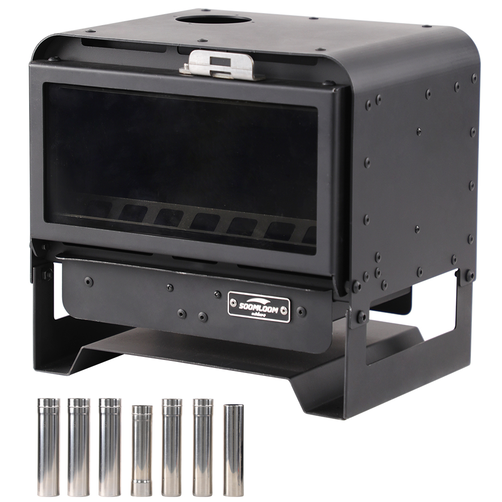 Soomloom 多機能薪ストーブ KAKA ブラック キャンプ暖炉 テント暖房