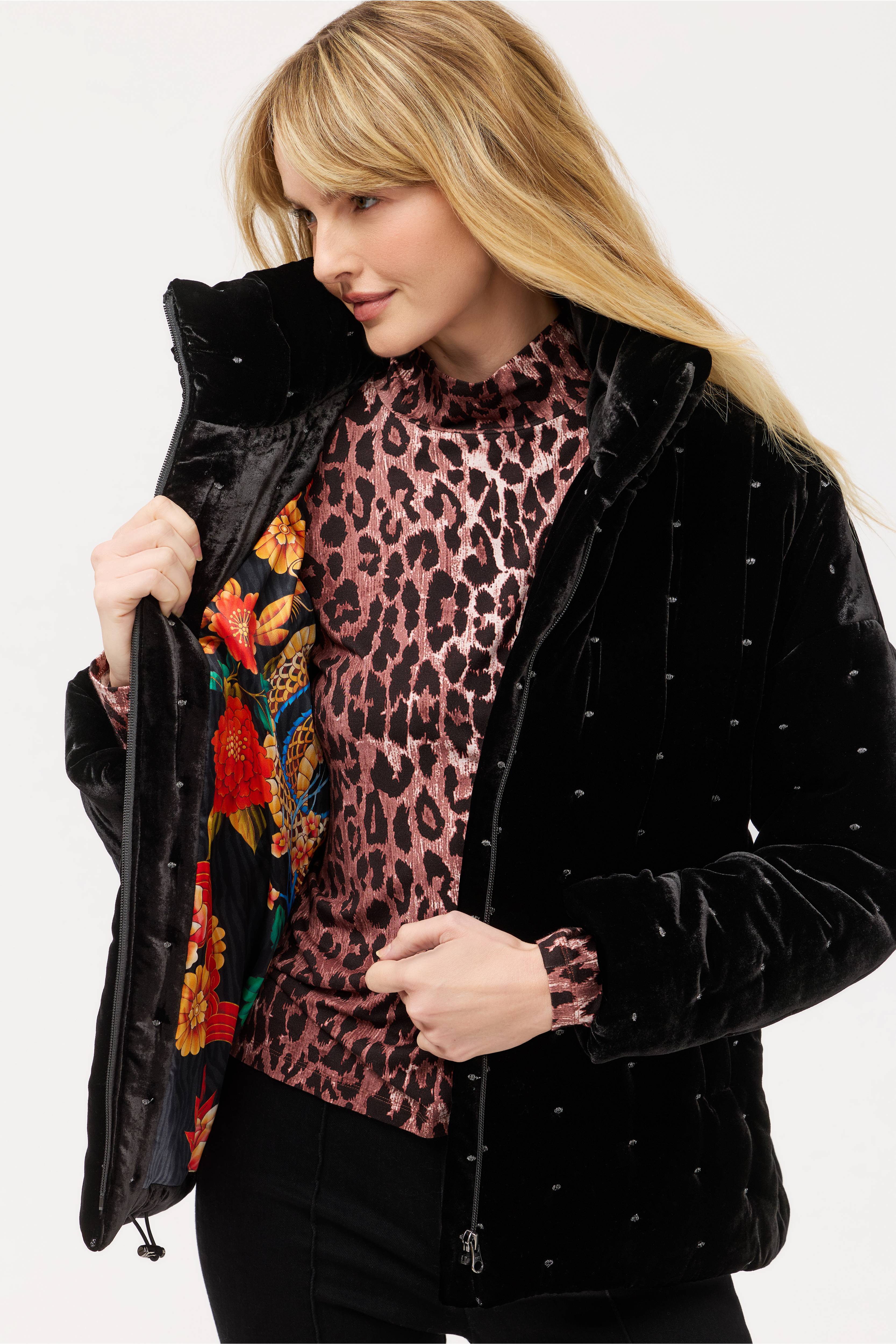 Buy VELVET QUILTED PUFFER JACKET | Johnny Was