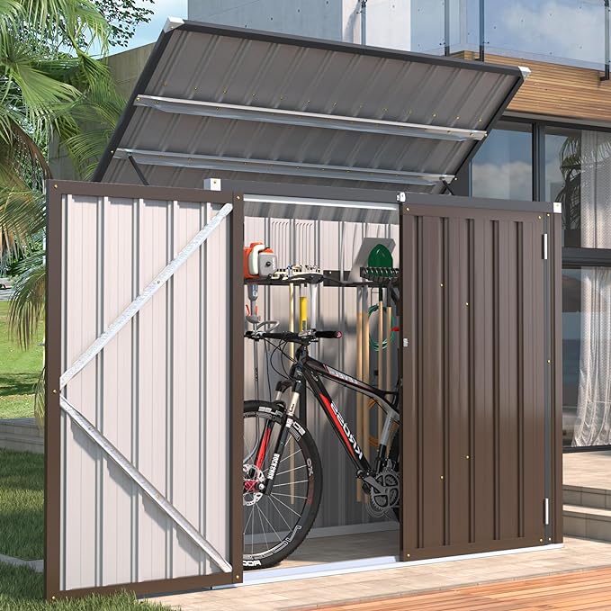 AECOJOY 46 Cu.Ft Outdoor Storage Box Sheds, Large Waterproof Horizonta