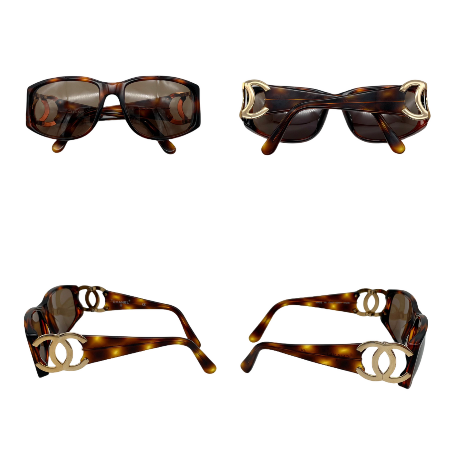 CHANEL Coco Mark Tortoiseshell-Style Sunglasses – Afar Vintage