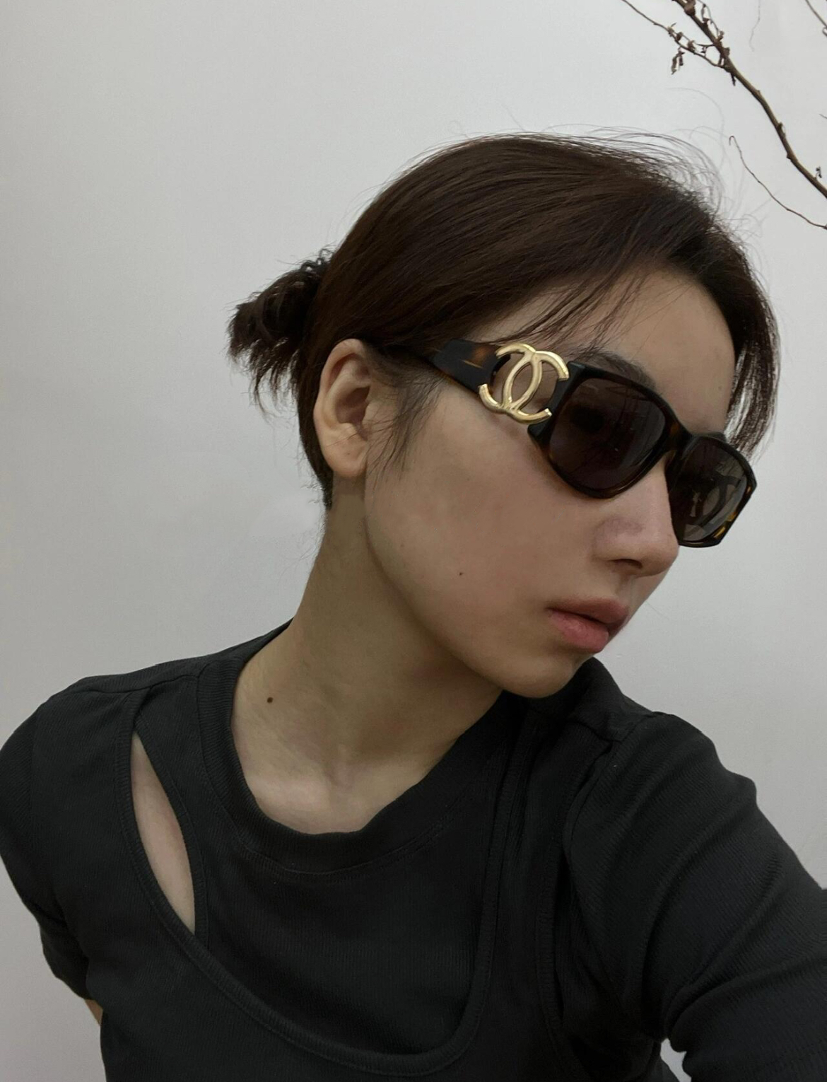 CHANEL Coco Mark Tortoiseshell-Style Sunglasses – Afar Vintage