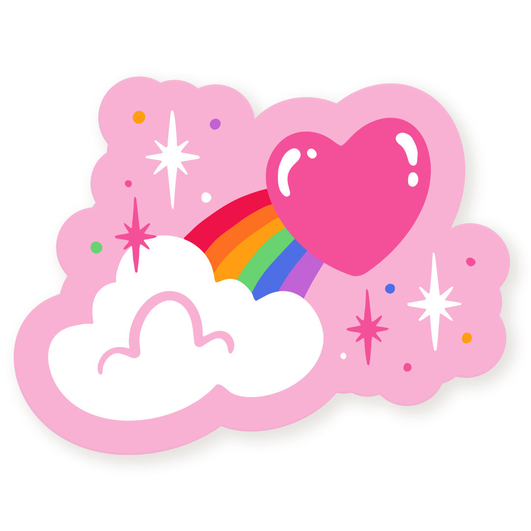 Rainbow Heart Vinyl Sticker – A Fink & Ink