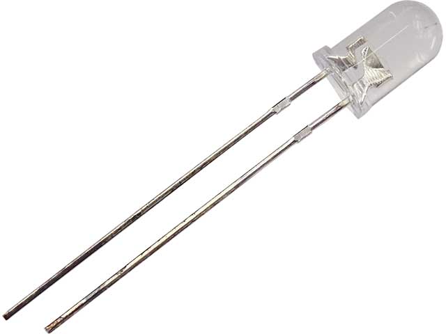 5mm砲弾型青白色LEDセット 抵抗・光拡散キャップ付 OSPW5111A-YZ