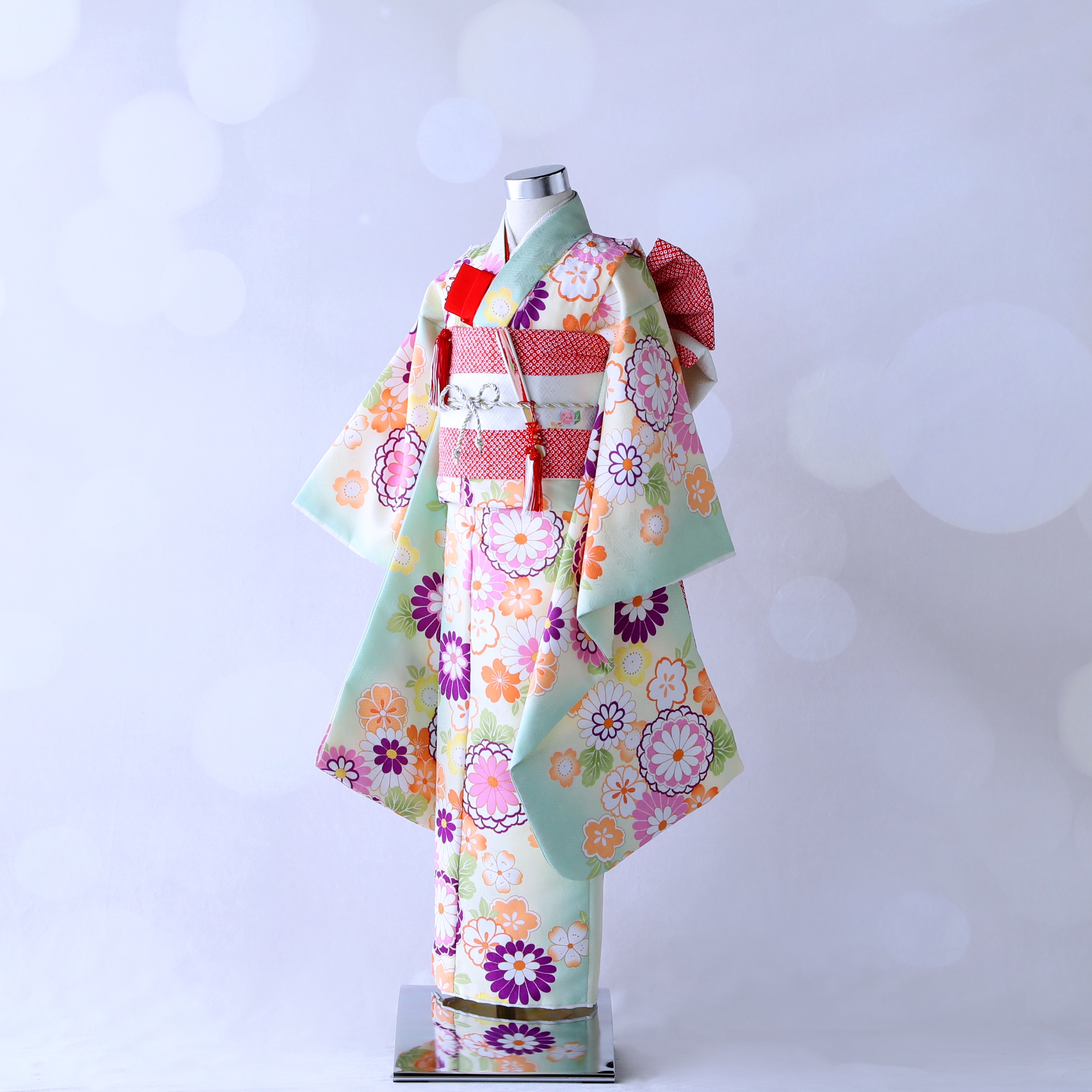 7G-6｜七五三着物｜7歳｜薄緑｜衣装レンタルショップAhaha Closet