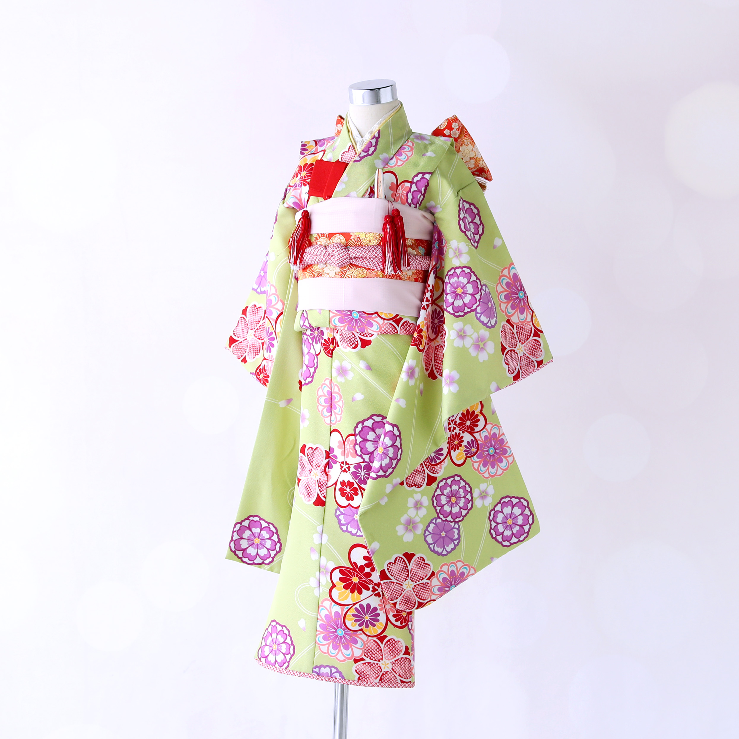 7G-7｜七五三着物｜7歳｜黄緑｜衣装レンタルショップAhaha Closet