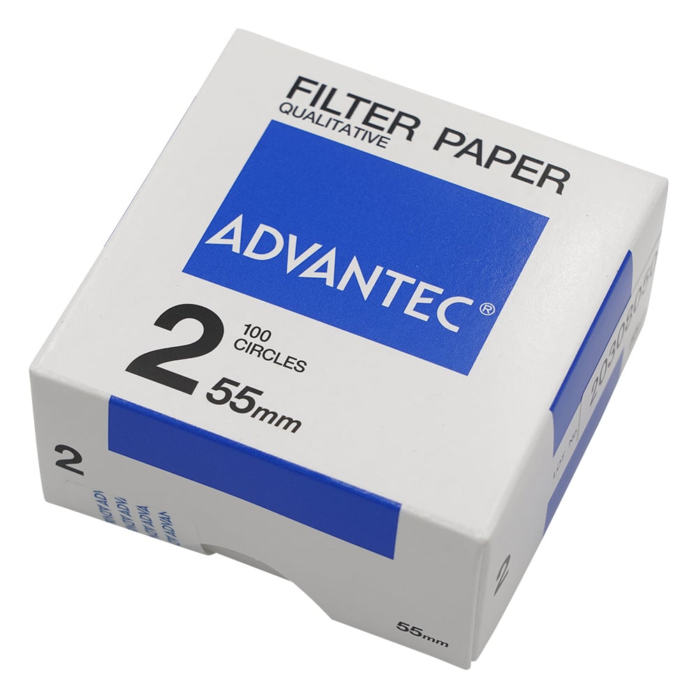 4-904-05 定性濾紙 No.2 Φ55 100枚入 00021055 【AXEL】 アズワン