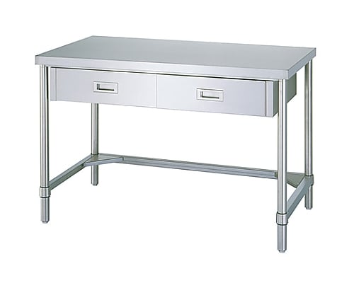 61-0009-71 ステンレス作業台引出付 （SUS430・三方枠仕様） 750×450