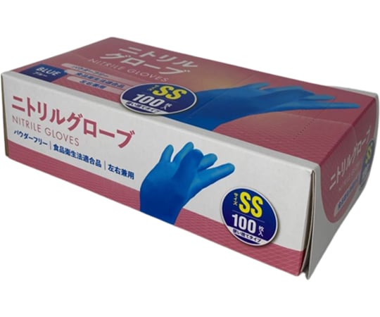 65-5782-07 ニトリルグローブ SS 100枚入 #001 【AXEL】 アズワン
