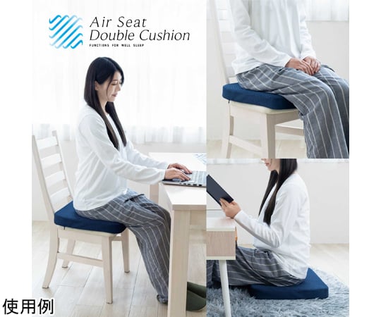 69-6419-38 エアーシートダブルクッション 約40×40×（厚み）5cm 【AXEL