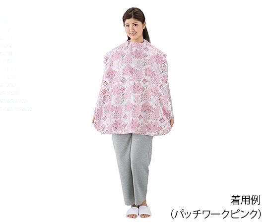 7-3058-01 さわやか食事用エプロン さくら ブルー 【AXEL】 アズワン