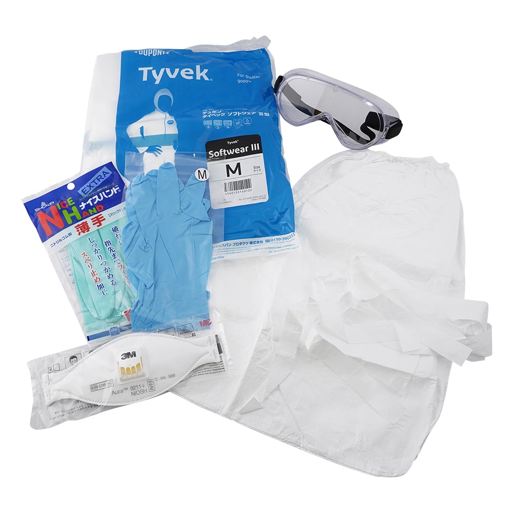 7-4806-02 感染症防護キット M 厚手 【AXEL】 アズワン