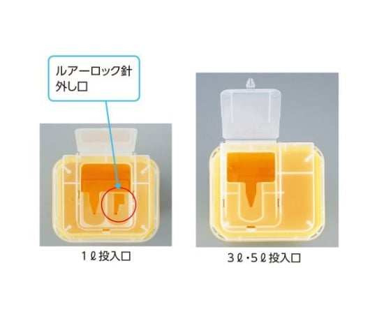 8-7221-51 ディスポ針ボックス 黄色1L ケース販売（60個） 【AXEL