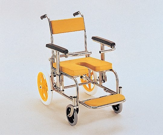 0-6663-02 シャワー用 車いす イエロー KS2 【AXEL】 アズワン