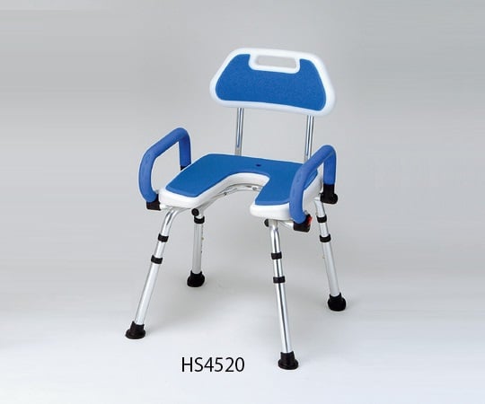 0-8073-02 シャワーいす（可動式ひじ掛け／座面Uタイプ） HS4520