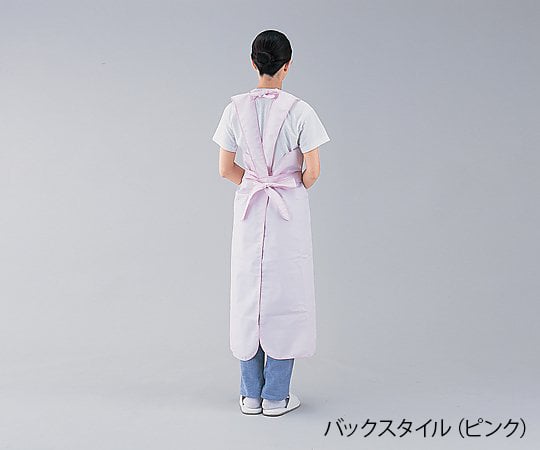 0-9777-02 入浴介助エプロン （ひもタイプ） ピンク／M 6013 【AXEL
