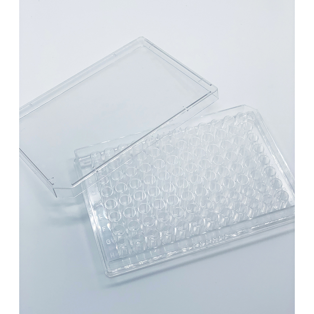 1-8355-03 96穴プレート 平底 カバー付 滅菌済 50枚入 P96F09S 【AXEL