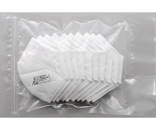 3-6044-01 使い捨て式防じんマスク/二つ折り/10個1袋/DS2 DD02-S2-2K