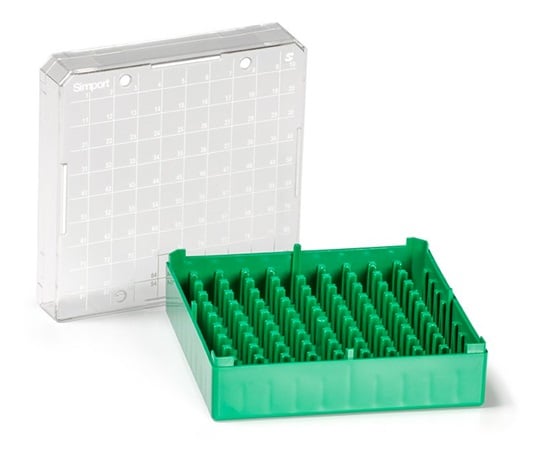 3-8640-02 クライオストレージボックス Cryostore（TM） 緑 4個入 T314