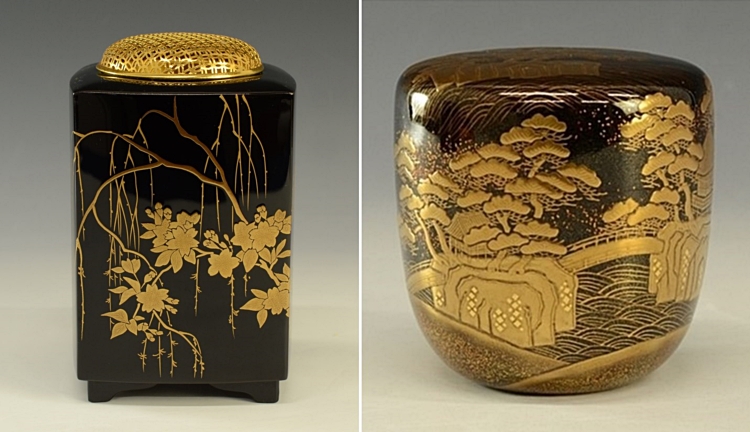 広島にて蒔絵・漆製品を高価買取いたします！椀・硯箱・棗・棚・刀