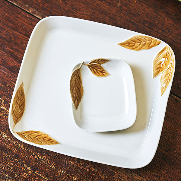 コノハ 角プレートL 21cm | aito製作所 | 美濃焼・瀬戸焼を中心とした