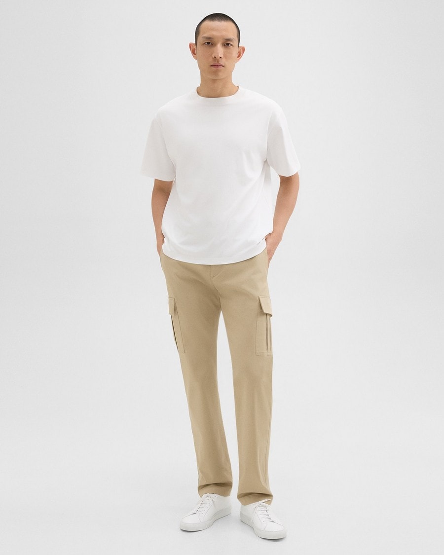 Stretch Cotton Twill Straight Cargo Pant | Theory