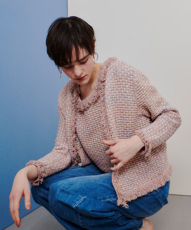 ミックスツイードニットジャケット|allureville OFFICIAL SITE