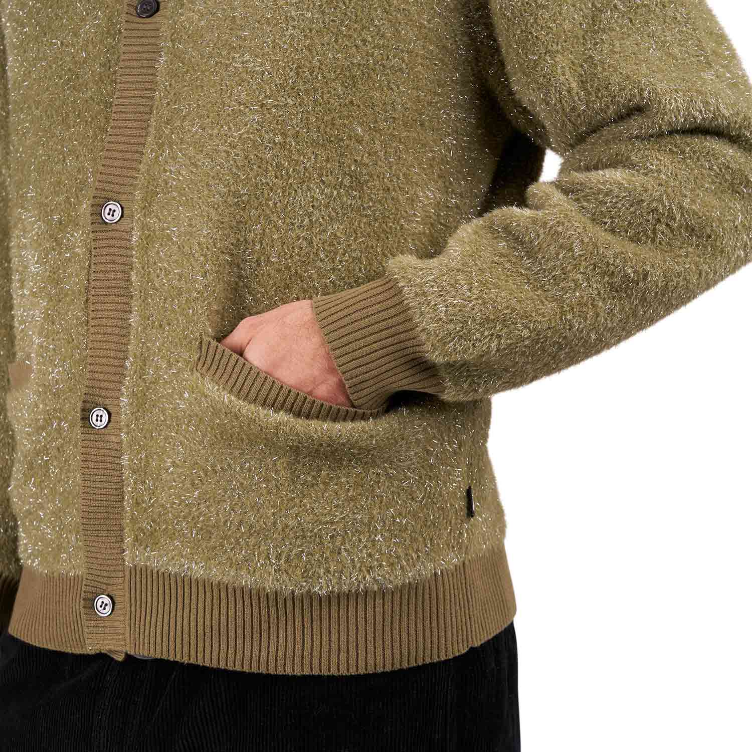 Fucking Awesome Big Night Out Cardigan (Olive) PN20008 - Allike Store
