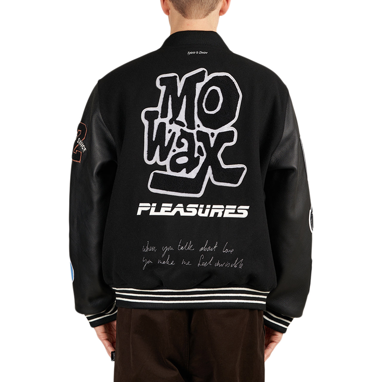 Pleasures x Unkle Mowax Varsity (Black / White) P22U013-BLACK
