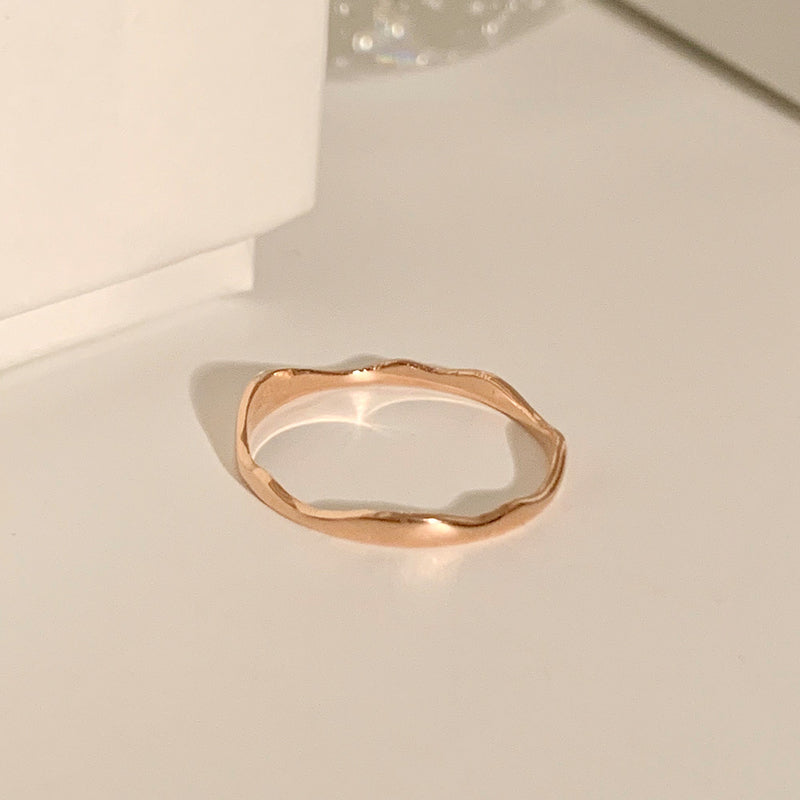 K14 K18 シーリング ウェーブ リング / 14K 18K Sealing Wave Ring