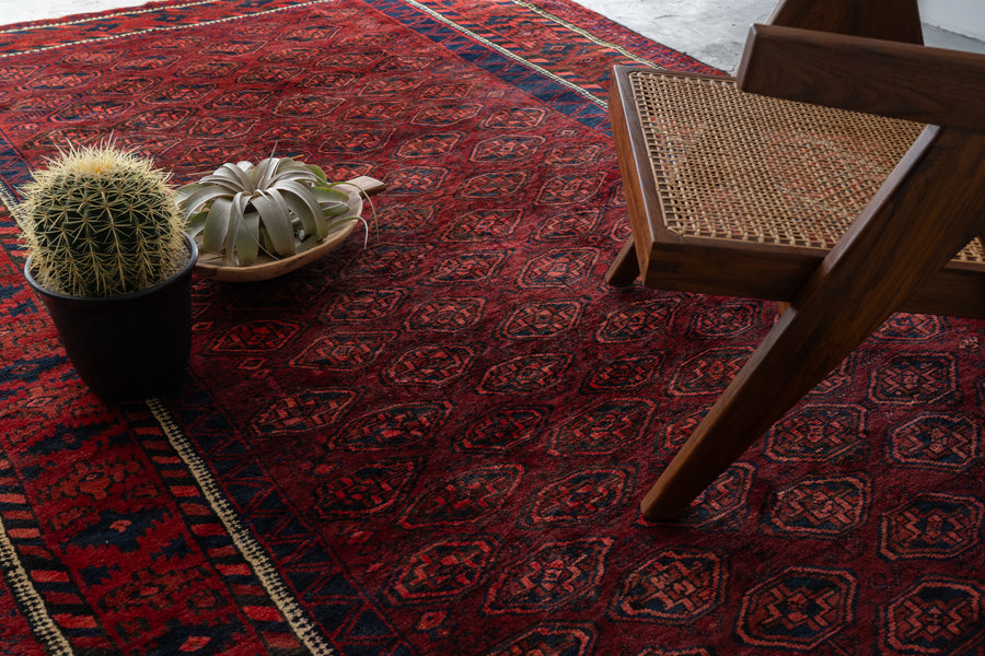 イラン産 1940年代 ヴィンテージトライバルラグ】ペルシャ絨毯