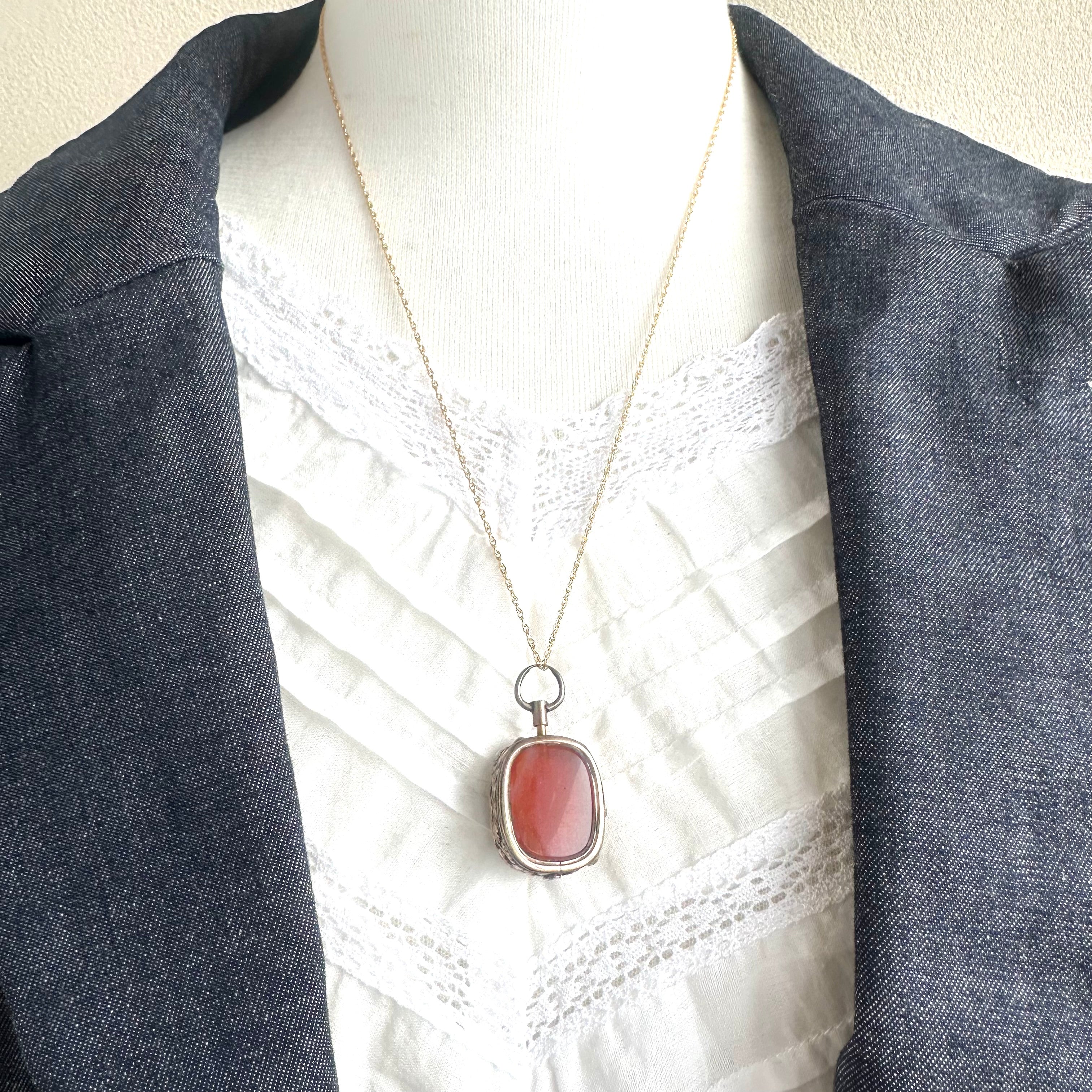 天然アゲート アンティーク フォブシール(鑑別書付) – Amelie Antique