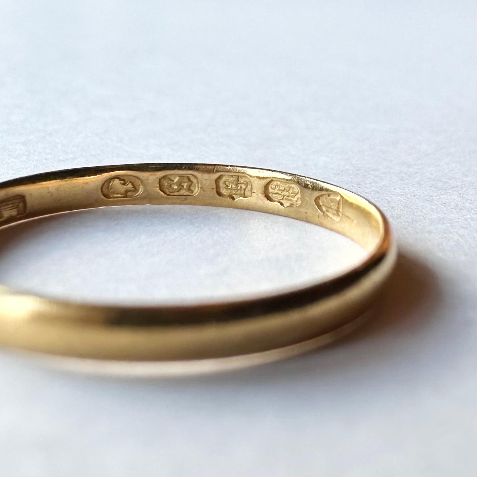 22ct ゴールド アンティーク ウェディングバンドリング 1870年