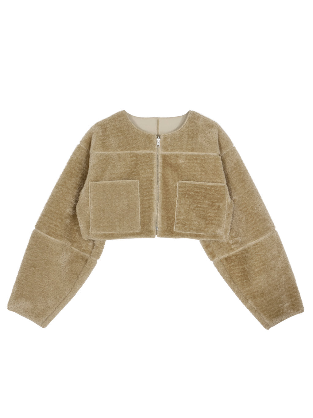 BOA COLLARLESS REVERSIBLE SHORT JACKET