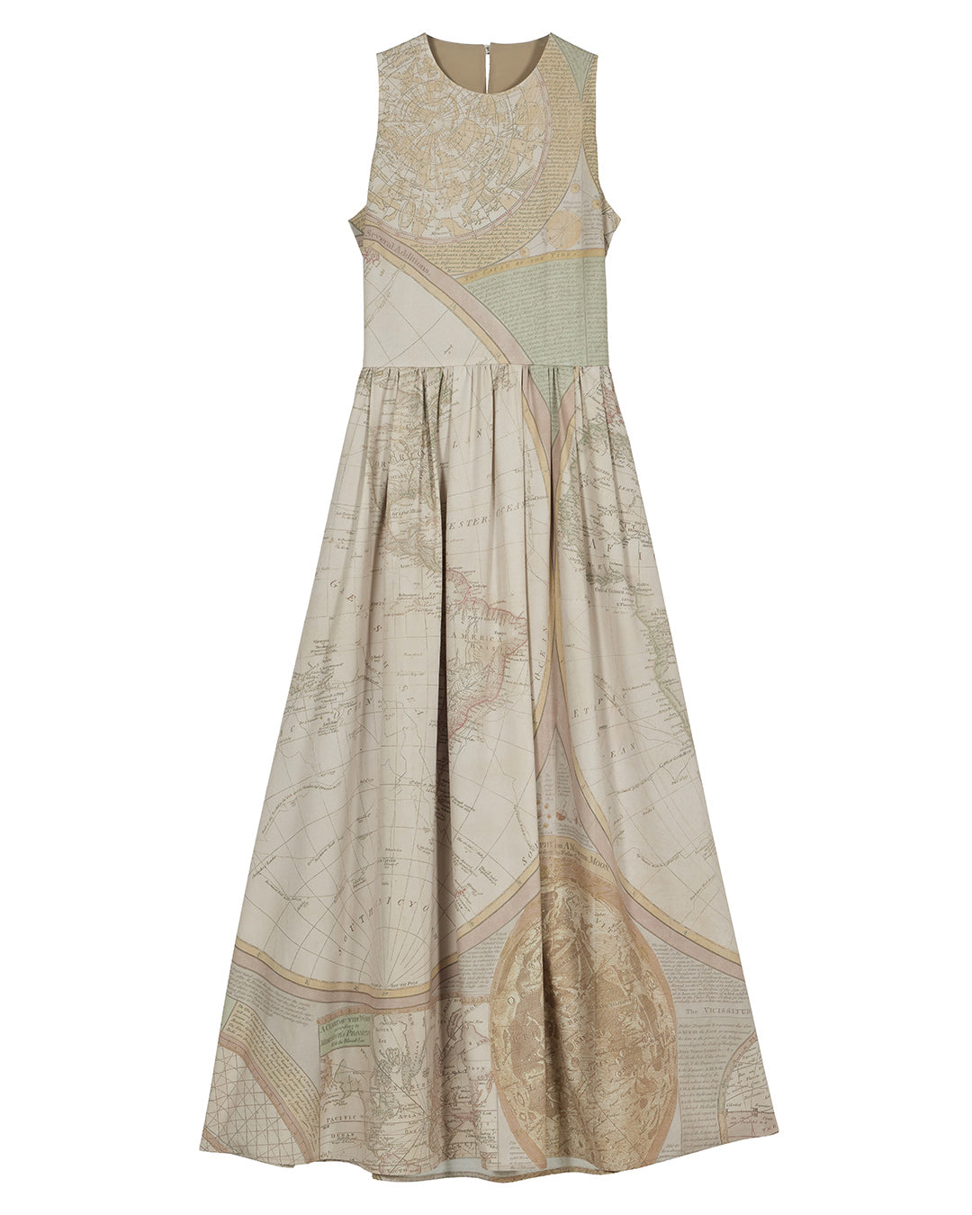 CARTOGRAPHIC PATTERN DRESS