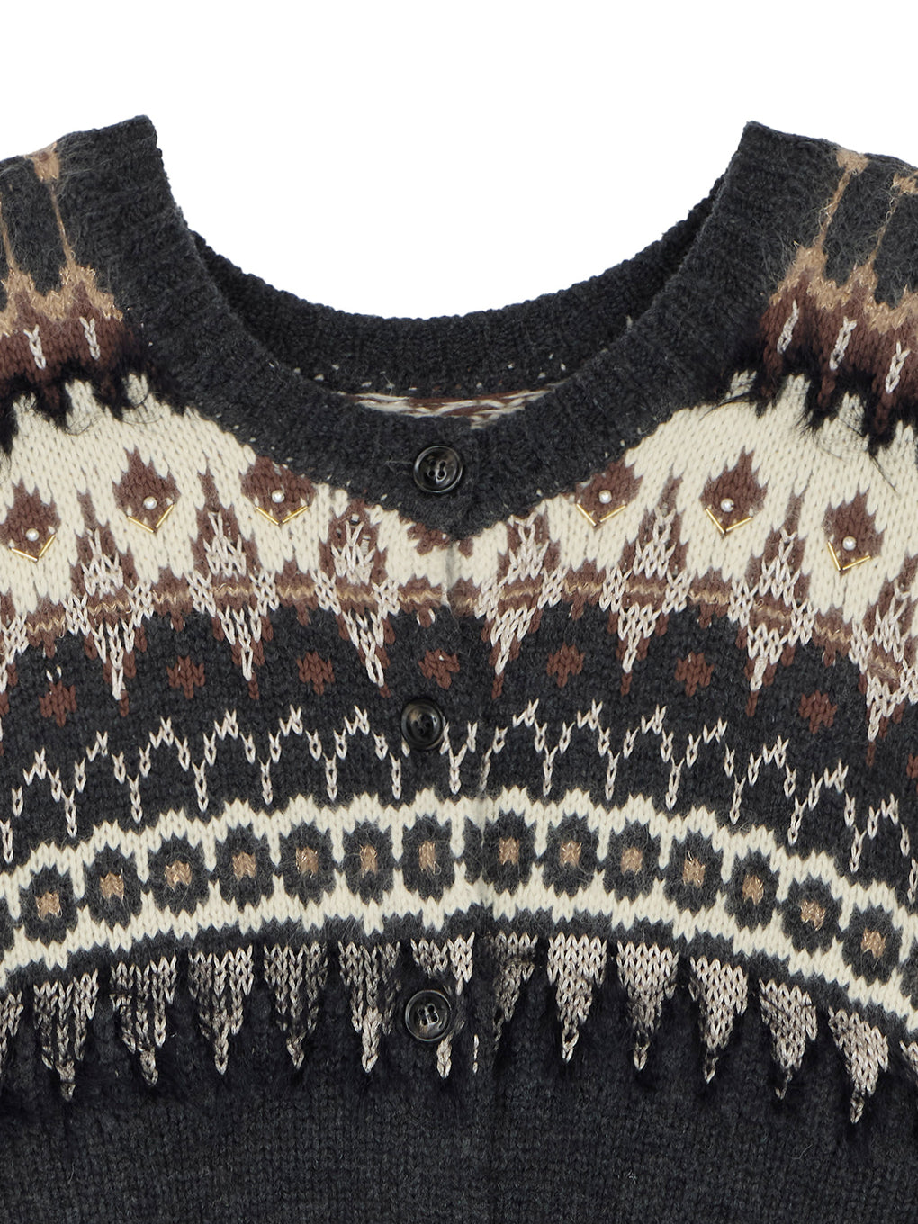 UND 2WAY LADY NORDIC KNIT CARDIGAN