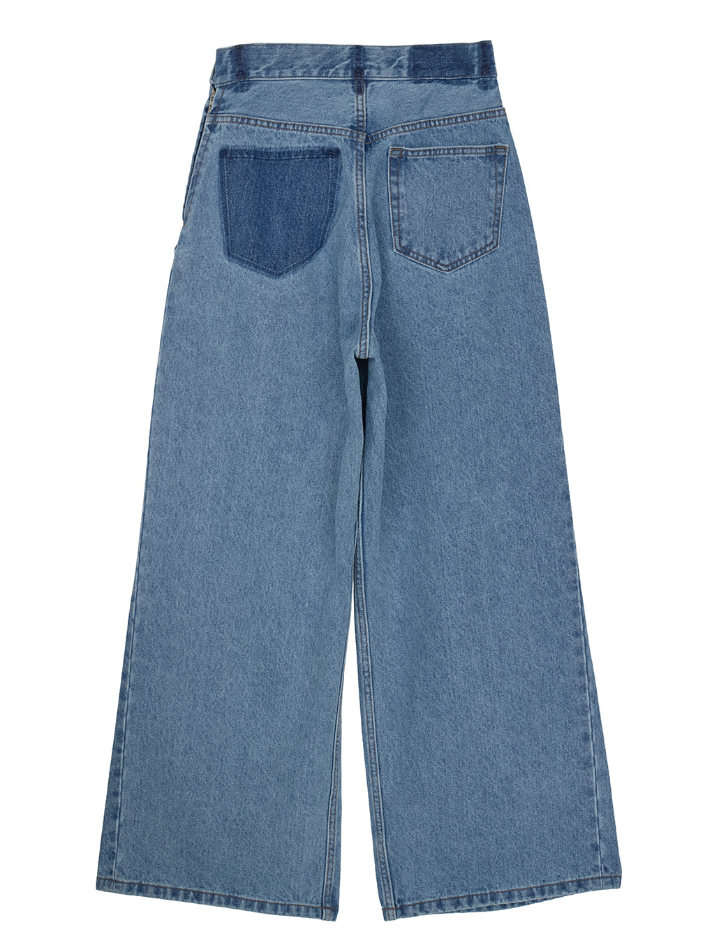 WRAP DENIM WIDE PANTS