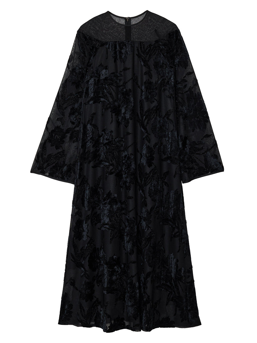 SHEER JACQUARD A LINE DRESS