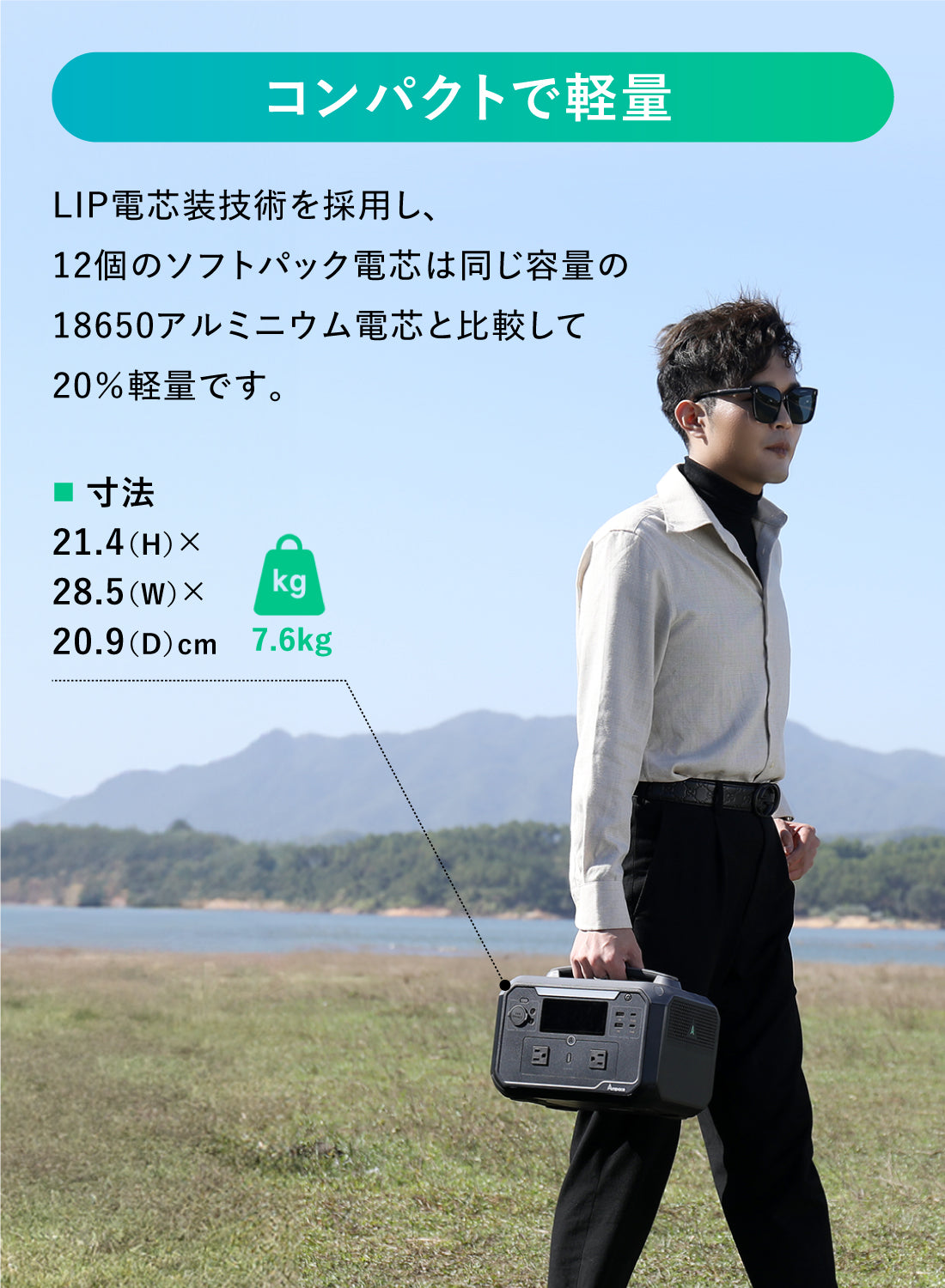 Ampace Andes 600 Pro ポータブル電源 - 584Wh 大容量・急速充電対応