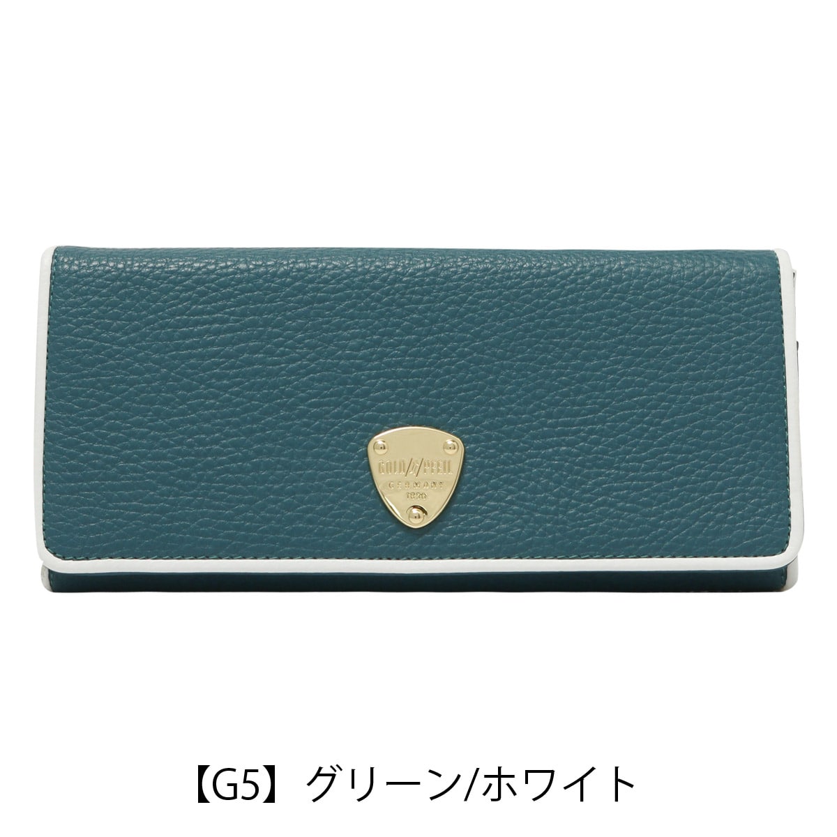 GOLD PFEIL ゴールドファイル 長財布 GP57015 ラインズ グリーン