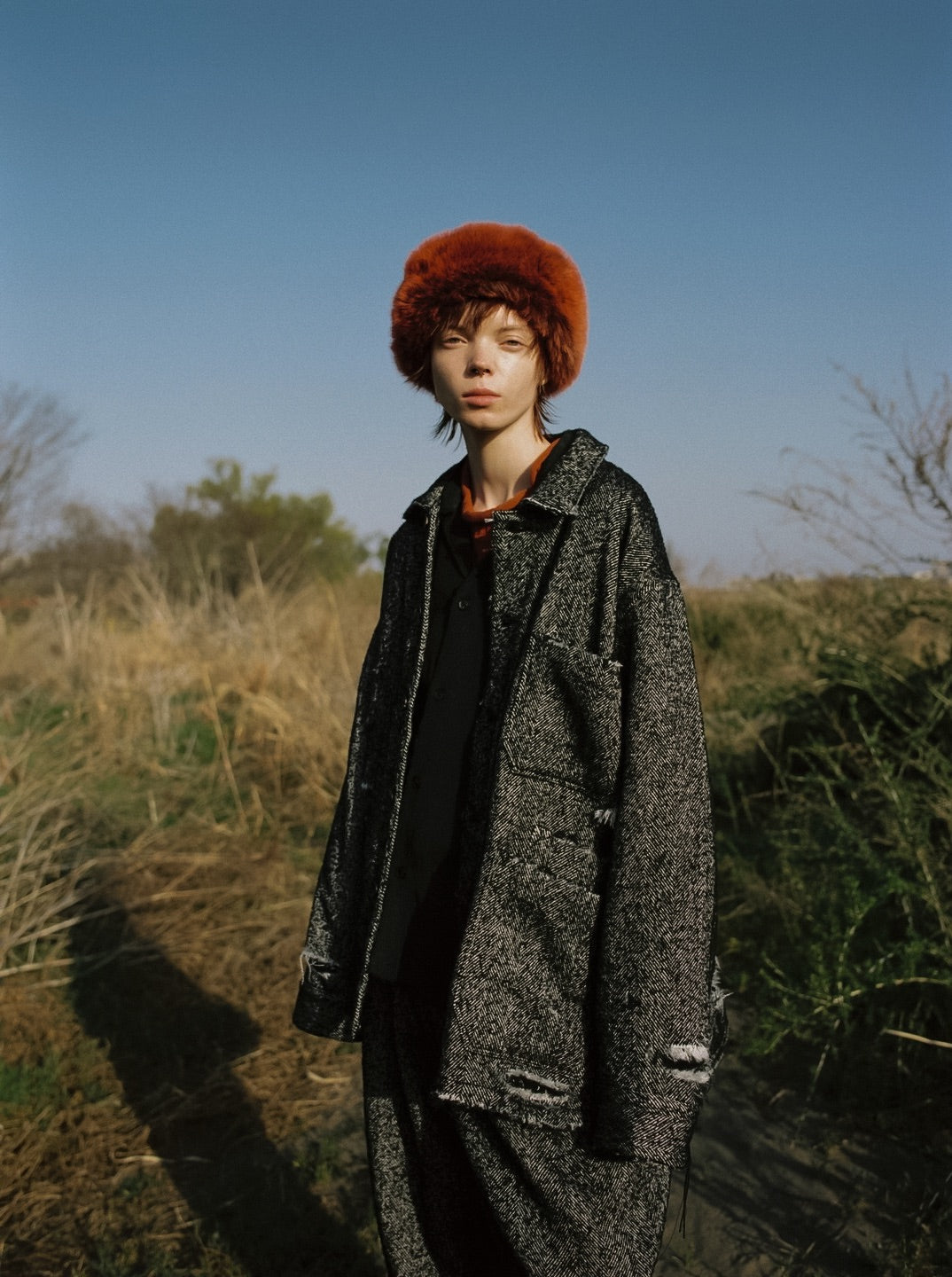 CRASH WOOL HERRINGBONE COVERALL – ANCELLM