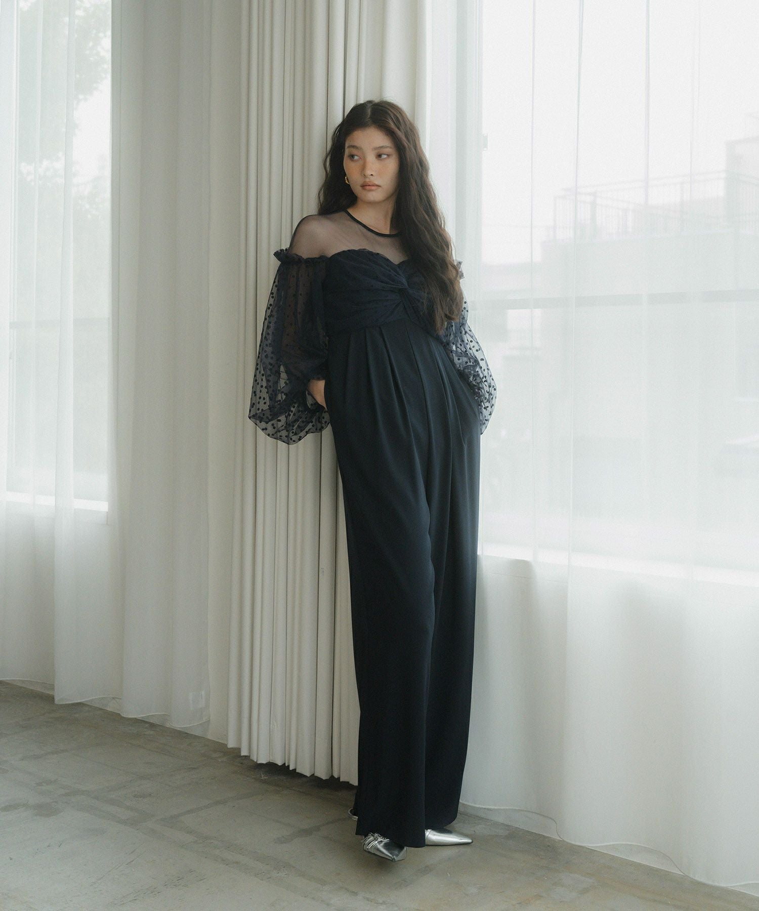 flocky dot pants dress | ANDRESD