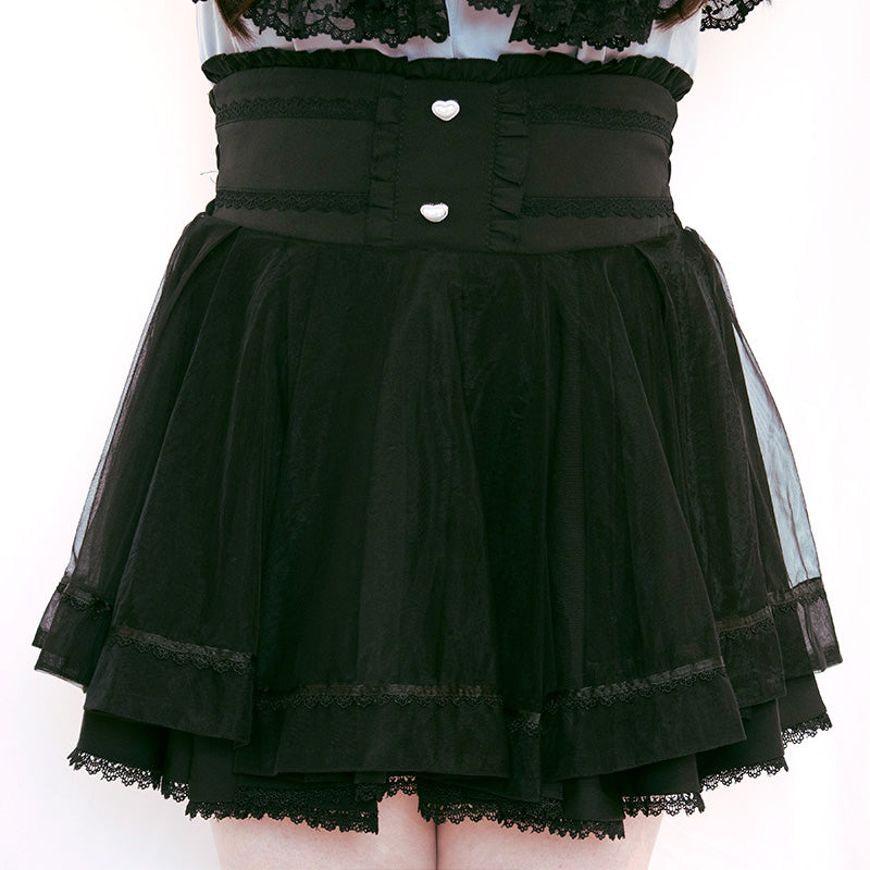 大きいサイズ レディース｜ダークドール・重ねチュールスカート（3L/4L