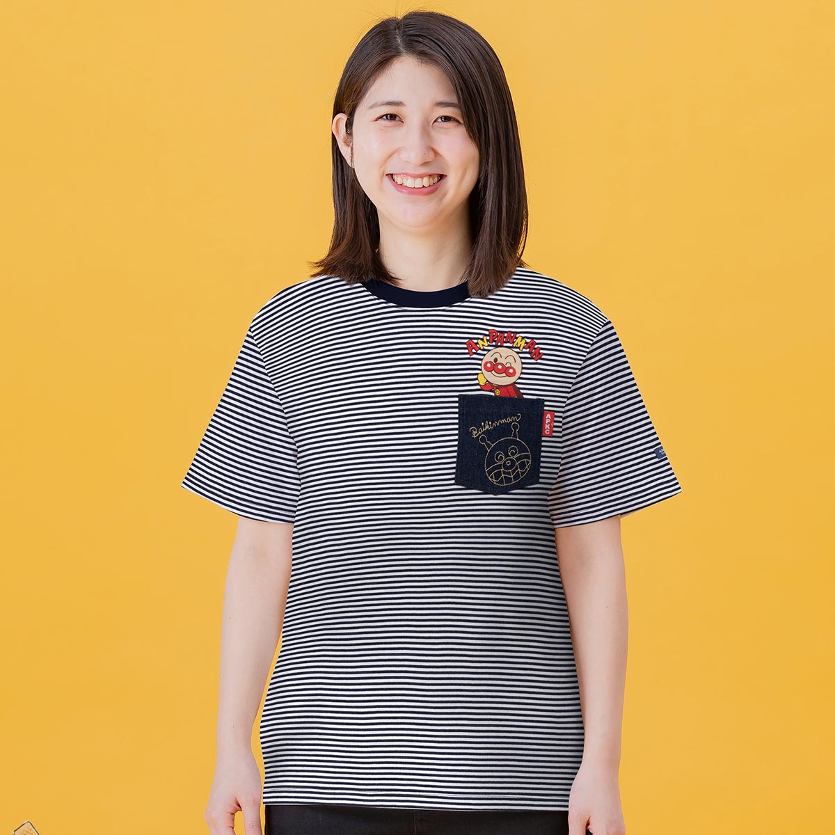ボーダーデニムポケットTシャツ大人｜アイテム｜アンパンマンキッズ