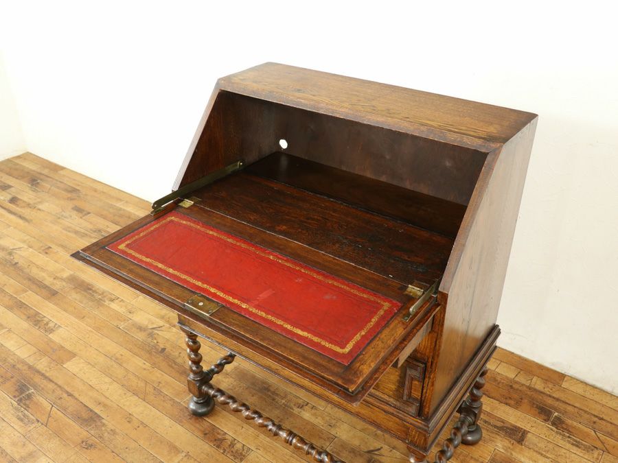 デスク内が広々！イギリスアンティーク ライティングビューロー 58039