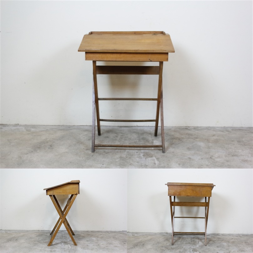 木製スクールデスク ヴィンテージ イギリス け31